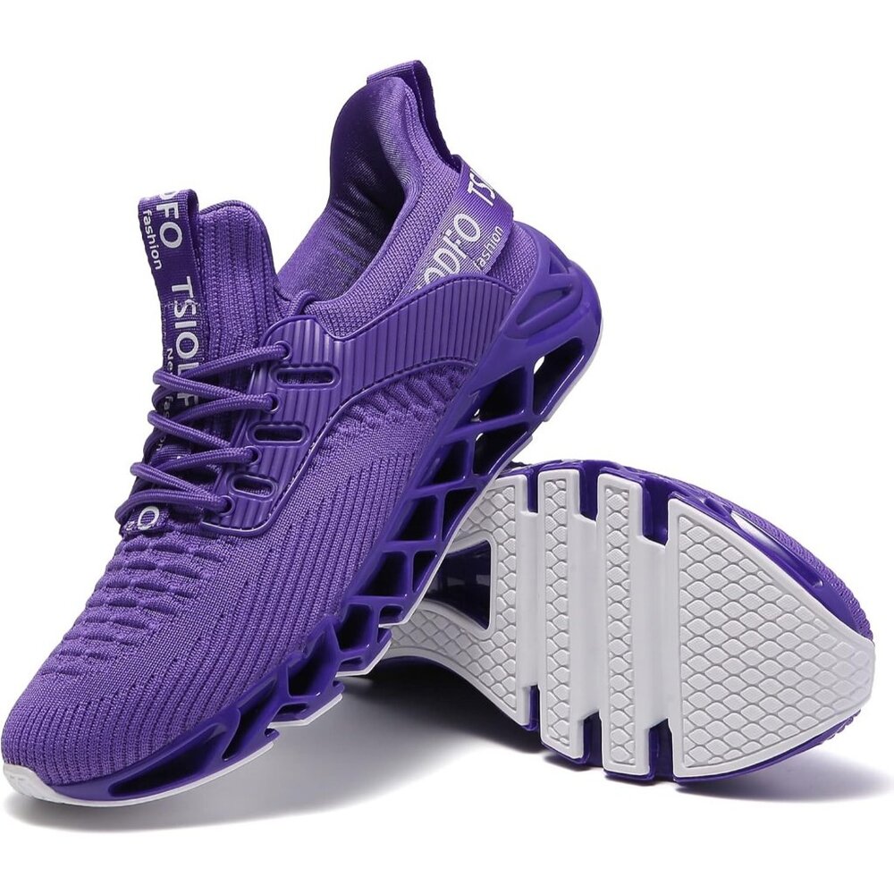 Women's Dark Purple Sport Walking Running Tennis Casual Athletic Sneakers Shoes